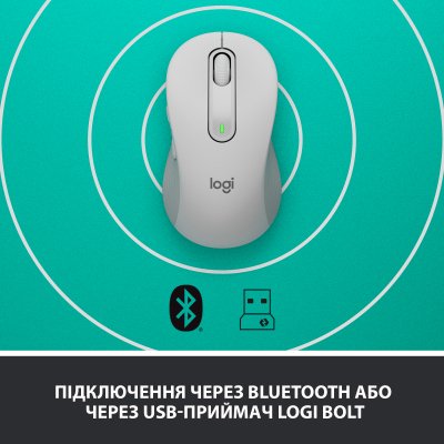Мышка Logitech Signature M650 L Wireless Off-White (910-006238), фото №5 Мышка Logitech Signature M650 L Wireless Off-White (910-006238), фото №5
