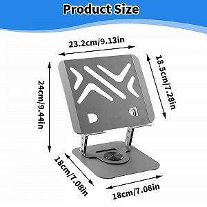 Подставка для ноутбука, регулируемая по высоте, нескользящая, подставка для ноутбука 360 складная портативная подставка для ноутбука, простое рассеивание тепла synthetic.ua - Фото 1