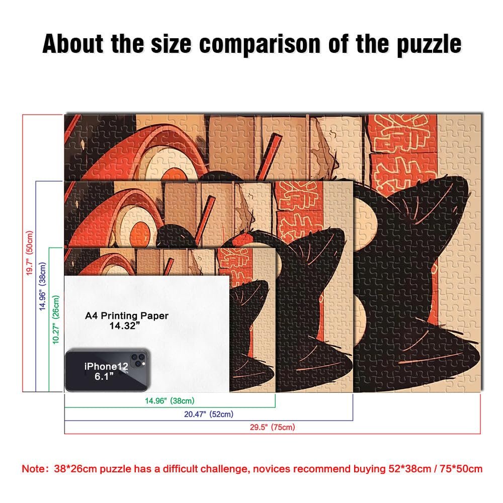 Пазл Tokyo Noodle Черный кот ест рамен 1000 элементов 38 x 26 см, фото №5 Пазл Tokyo Noodle Черный кот ест рамен 1000 элементов 38 x 26 см, фото №5