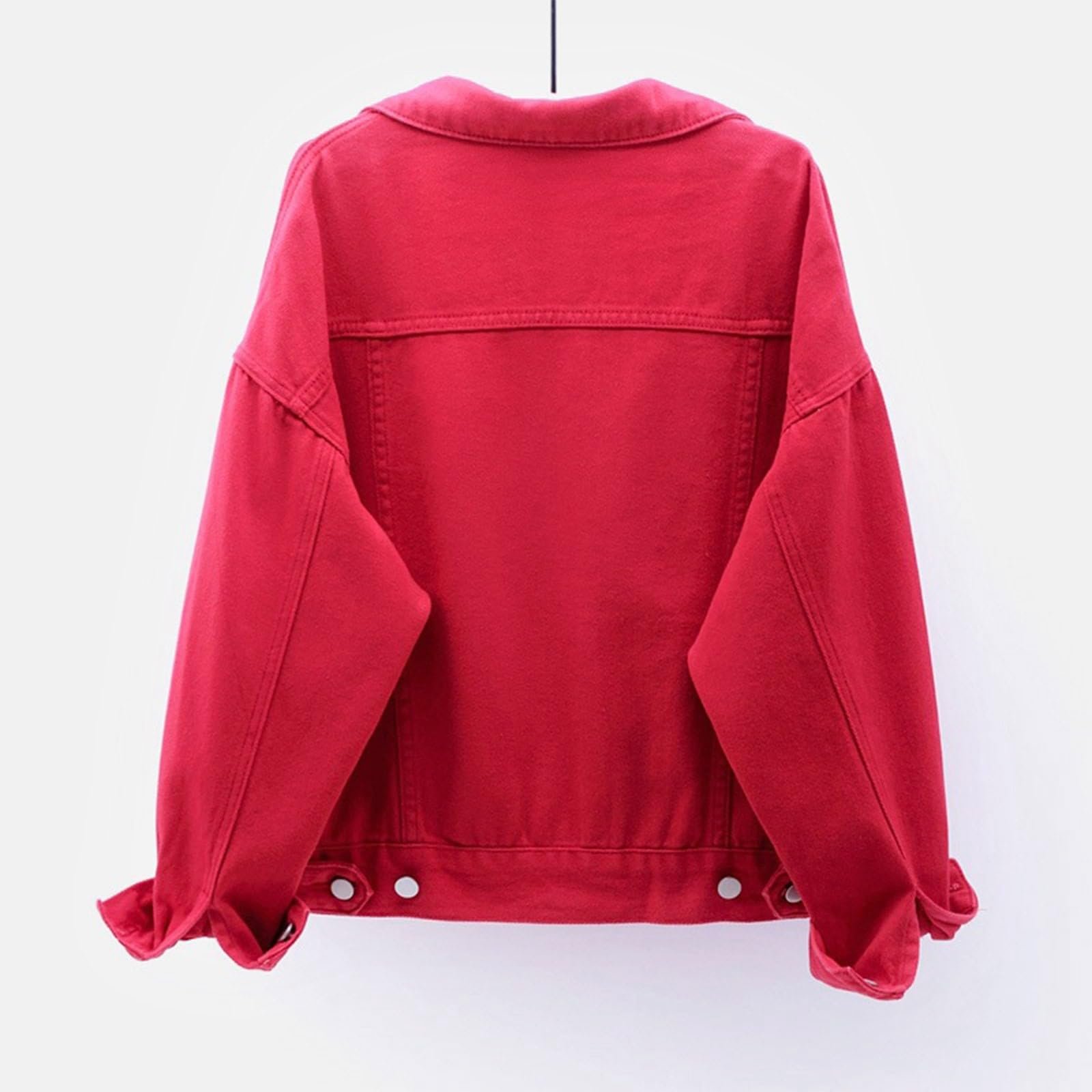 Джинсовая куртка LCpddajlspig Женская Короткая Джинсовая Куртка Женская Oversize Джинсовая Куртка Короткая Джинсовая Куртка Весенняя Переходная Куртка Длинный Рукав Тонкая Куртка Y2k S-4XL, фото №2