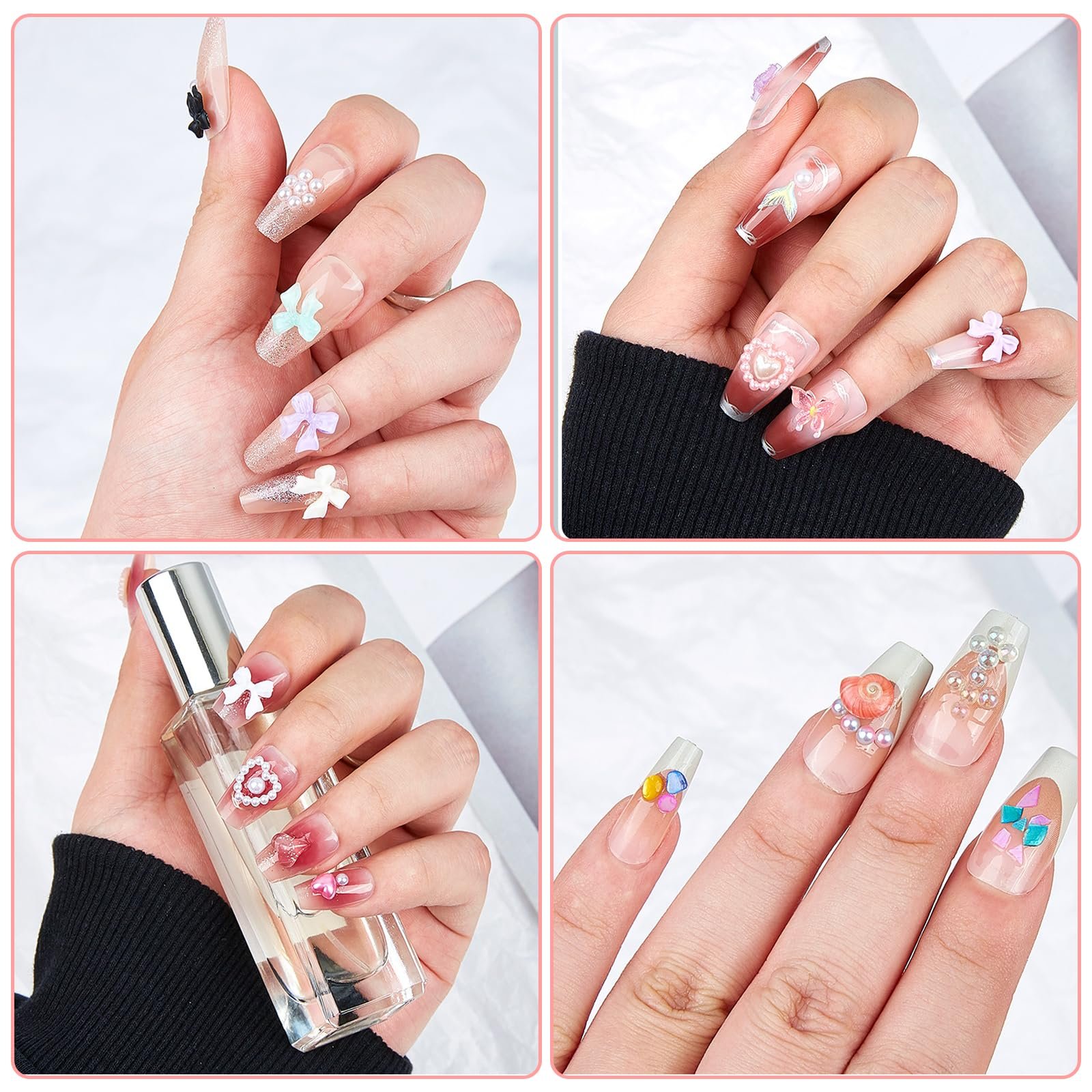 Стрази для нігтів 3D, 1 коробка з шармами, смола, фото №7 Стрази для нігтів 3D, 1 коробка з шармами, смола, фото №7