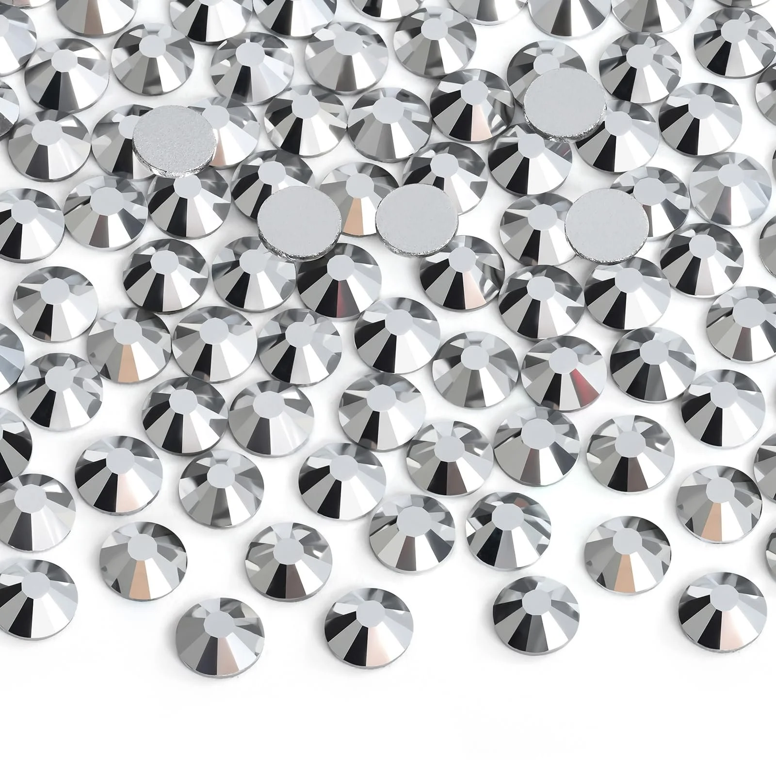 Стрази Срібні 4,8 мм (SS20, 576 штук), Jet SS10, 2880 штук, фото №1