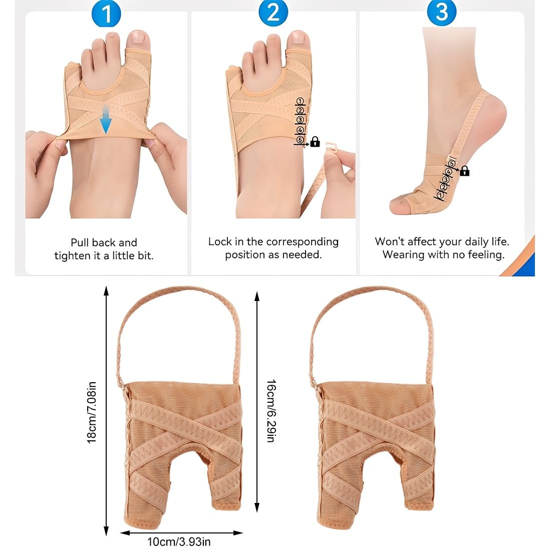 Пов'язка Hallux Valgus Пара 1шт, Корекція Hallux Valgus, фото №2