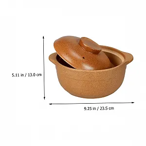 Кастрюля для запекания керамическая с крышкой термостойкая с ручками для индукции synthetic.ua - Фото 1