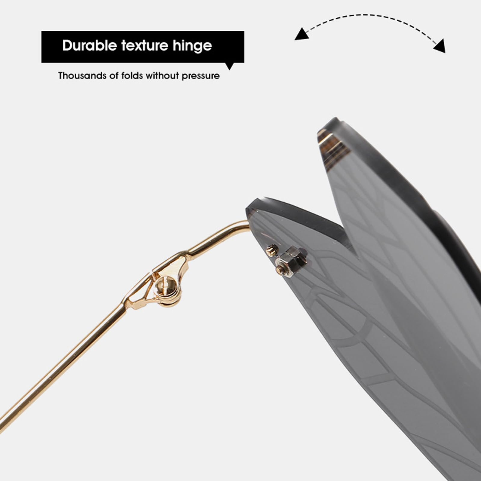 Сонцезахисні окуляри YouYuer Вінтажні Без оправи Ретро Різнокольорові, 2 шт, фото №5