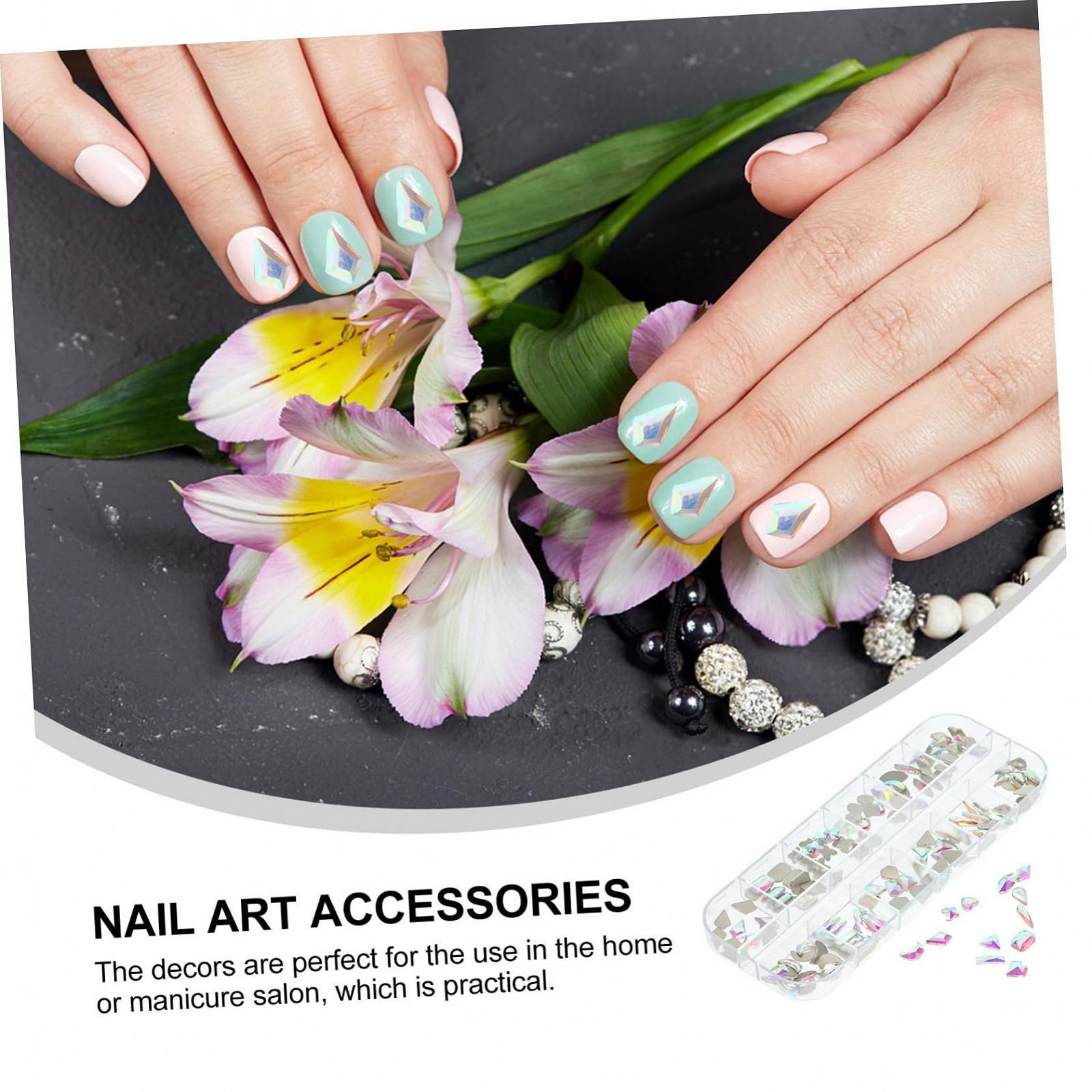 Стразы для ногтей TEHAUX Разных форм, фото №4