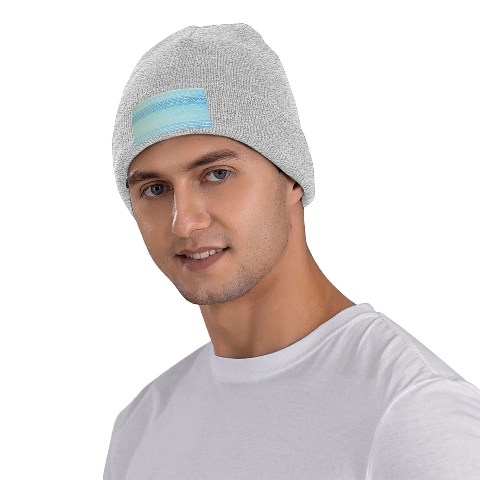 Шапка-біні з плавним градієнтом для жінок, тепла зимова в'язана Slouchy Skull Cap з манжетами, фото №5
