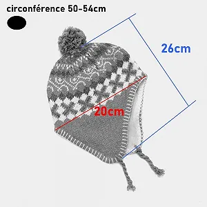 Перуанська шапка Générique CZ1544 дитяча 4 5 6 7 рокiв, пiдкладка з флiсу Chulo synthetic.ua - Фото 1