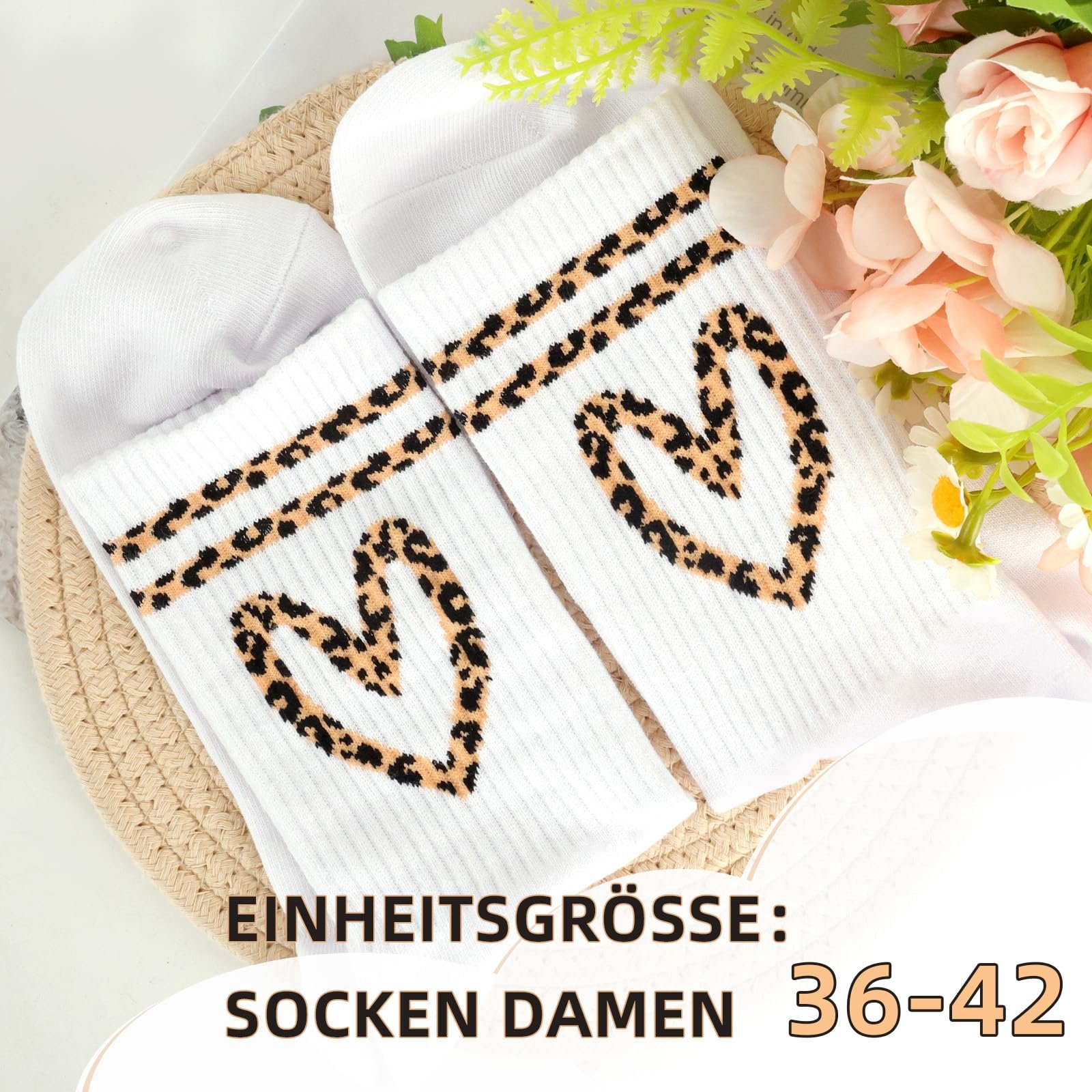 Носки Leo Теннис Женские 36-42 Леопард Сердце, фото №3