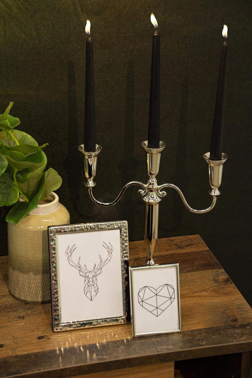 Підсвічник Edzard Venezia 3 лампи сріблястий, фото №4 Підсвічник Edzard Venezia 3 лампи сріблястий, фото №4