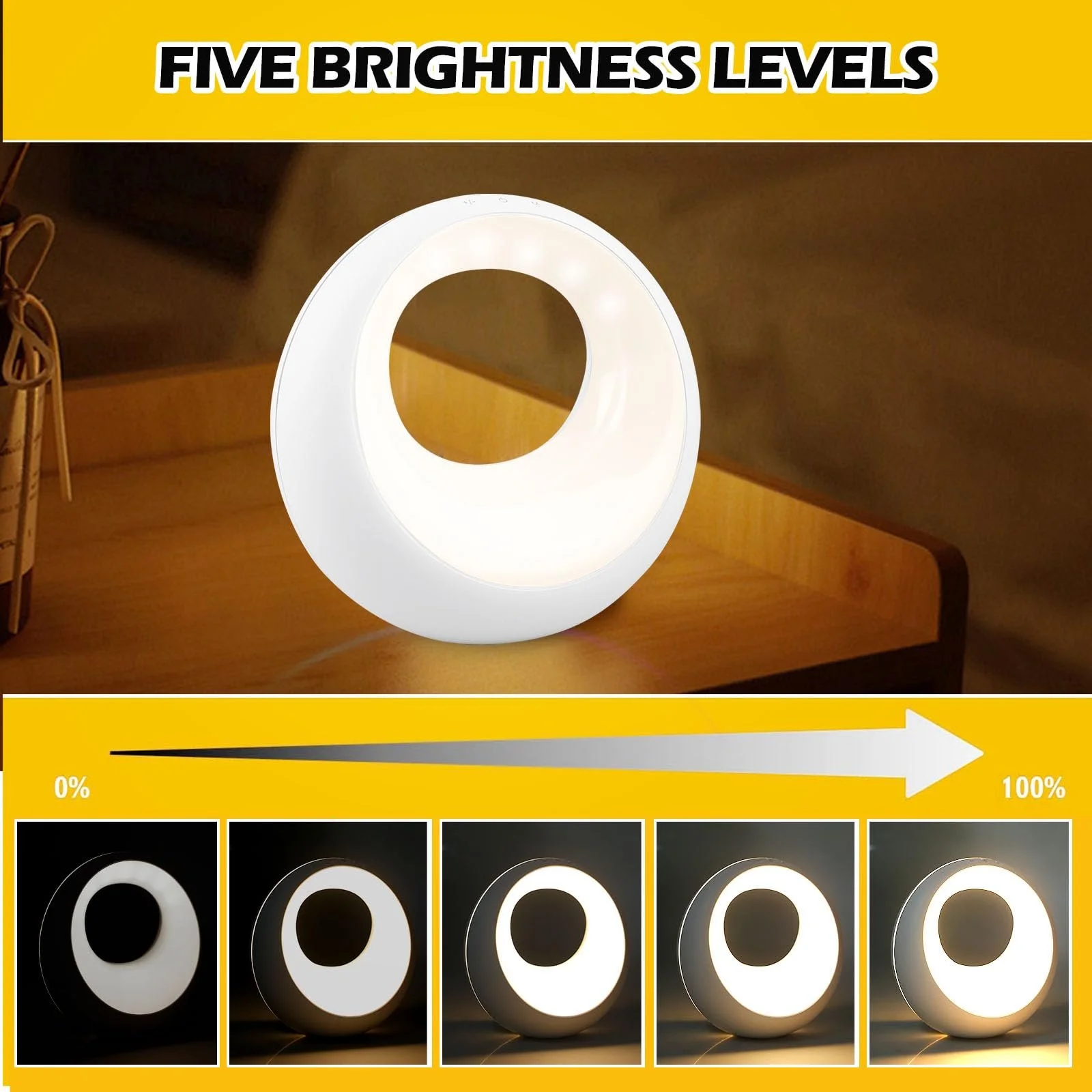 Настільна світлодіодна лампа RGB Сенсорна з пультом, фото №4