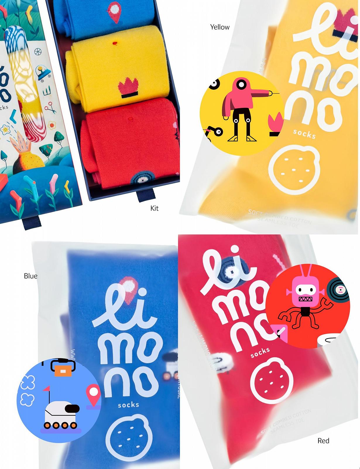 Носки Robots Day Унисекс Цветные из органического хлопка с веселым дизайном, бесшовные кружевные и из дышащей смеси материалов, фото №6