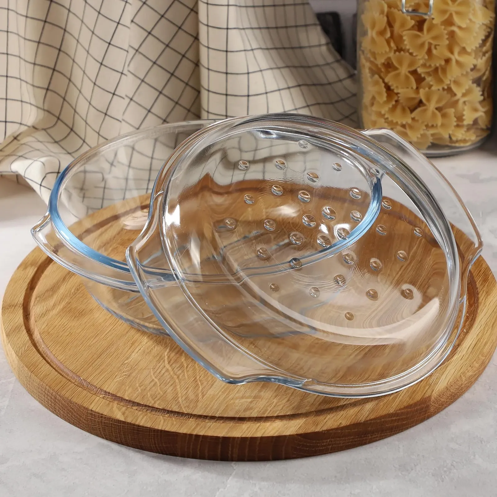 Скляна жаровня KADAX Acri з кришкою, прямокутна 5.8 л, фото №7