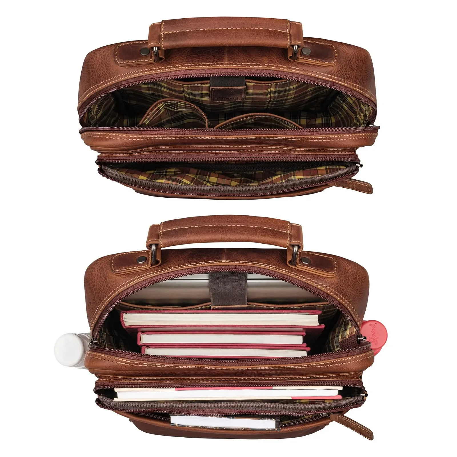 Рюкзак для ноутбука STILORD Roman 15-16 дюймов Leather Salerno - Brown, фото №3