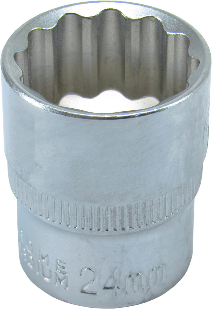 Головка торцева низька дванадцятигранна 1/2 24мм Intertool ET-0224, фото №1