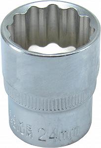 Головка торцева низька дванадцятигранна 1/2 24мм Intertool ET-0224 - Фото 1