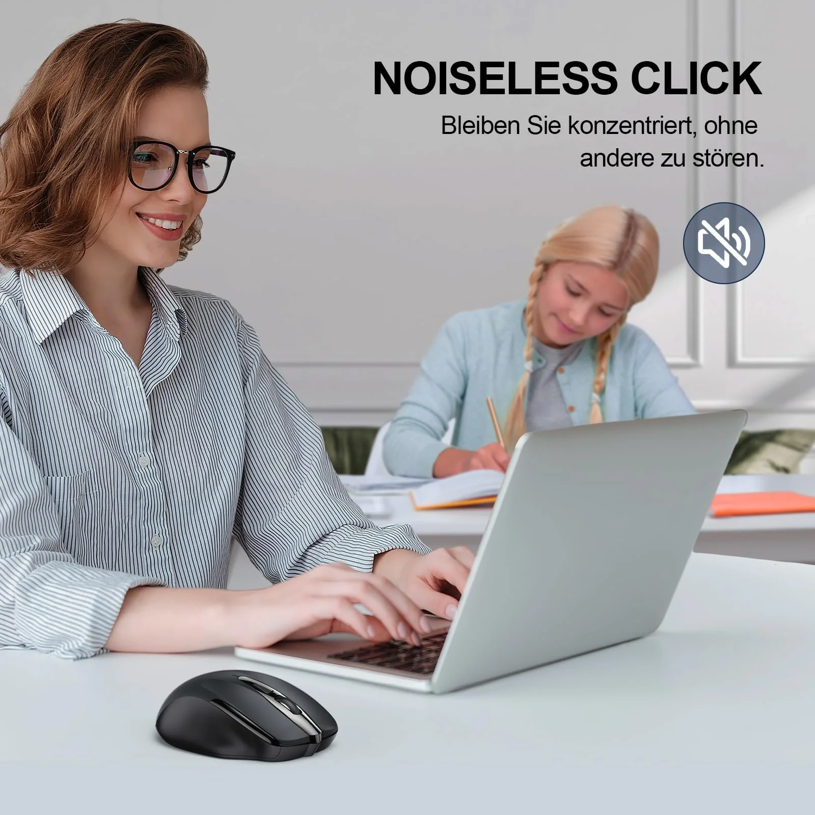 Миша TECKNET Bluetooth, бездротова ергономічна миша (три режими: BT 5.0/3.0+2.4G), 4800 DPI, фото №4