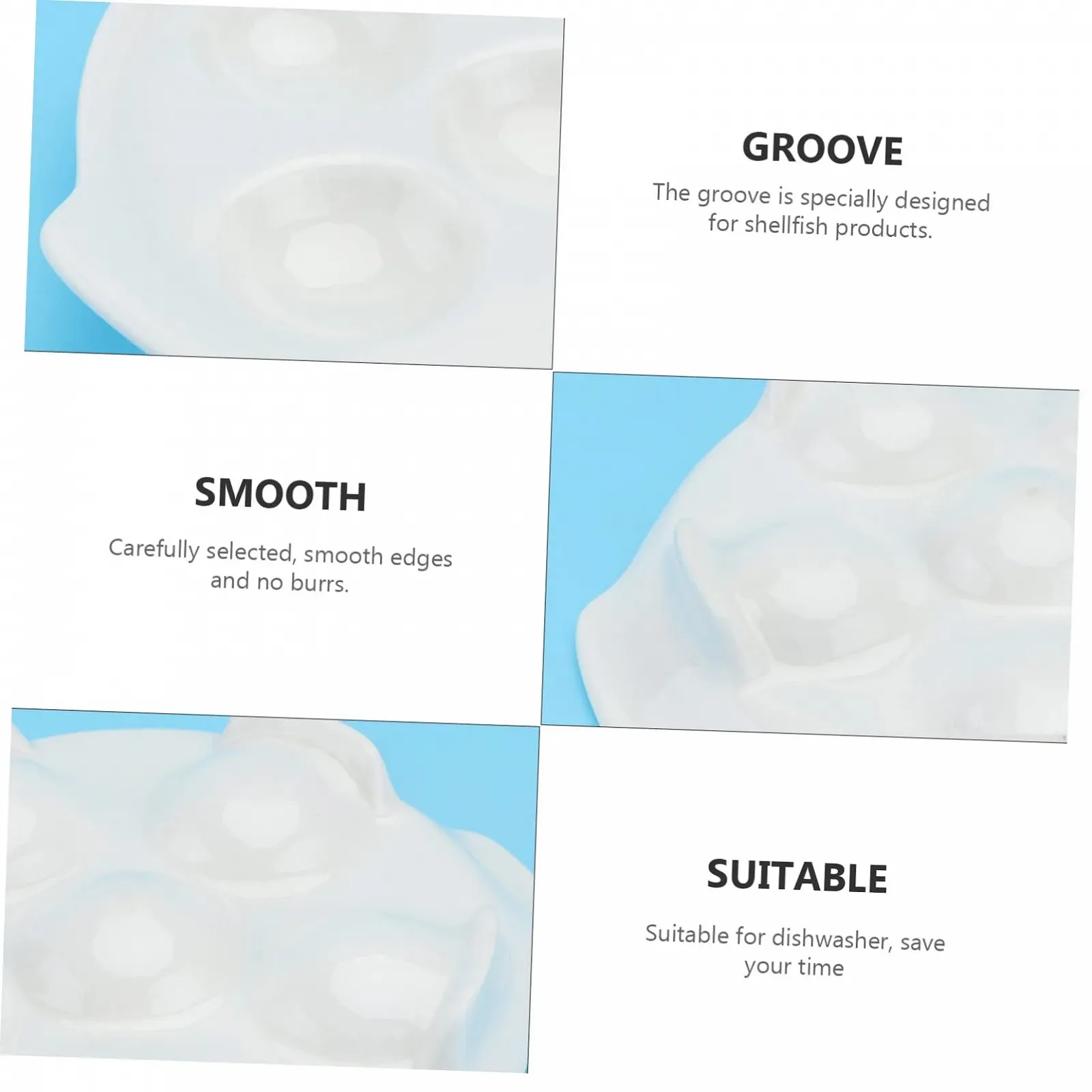 Форма для запікання равликів ABOOFAN керамічна для духовки та гриля біла, фото №4