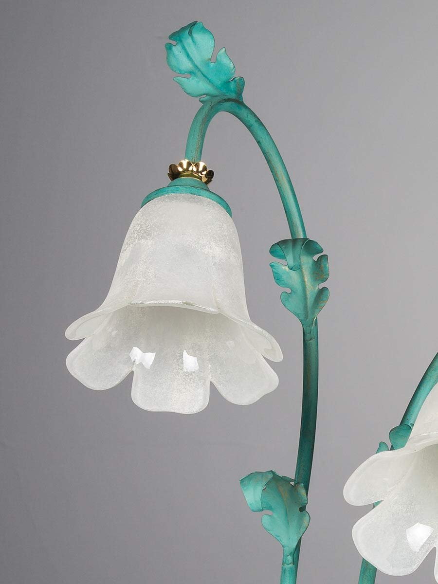 Настільна лампа Helios Large Florentine 454037 2 x E14 Антична Зелена Патина, фото №5