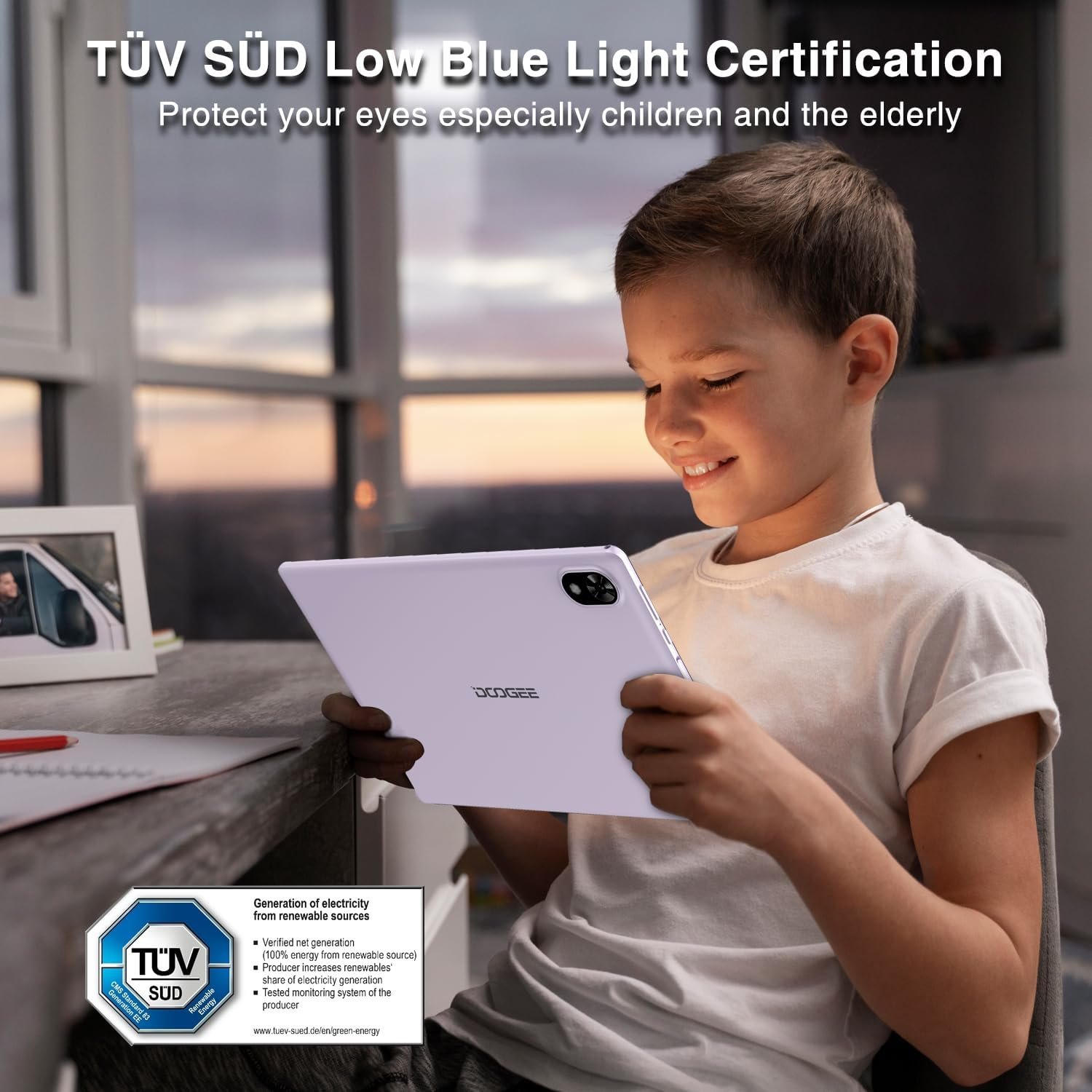 Планшет 10.1" DOOGEE U9 3+4/64Gb 4 ядер Android 13 5060 mAh Фиолетовый, фото №5 Планшет 10.1" DOOGEE U9 3+4/64Gb 4 ядер Android 13 5060 mAh Фиолетовый, фото №5