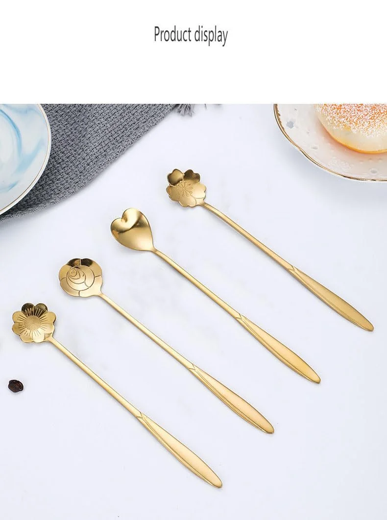 Набір ложок з нержавіючої сталі 4 креативні, фото №3