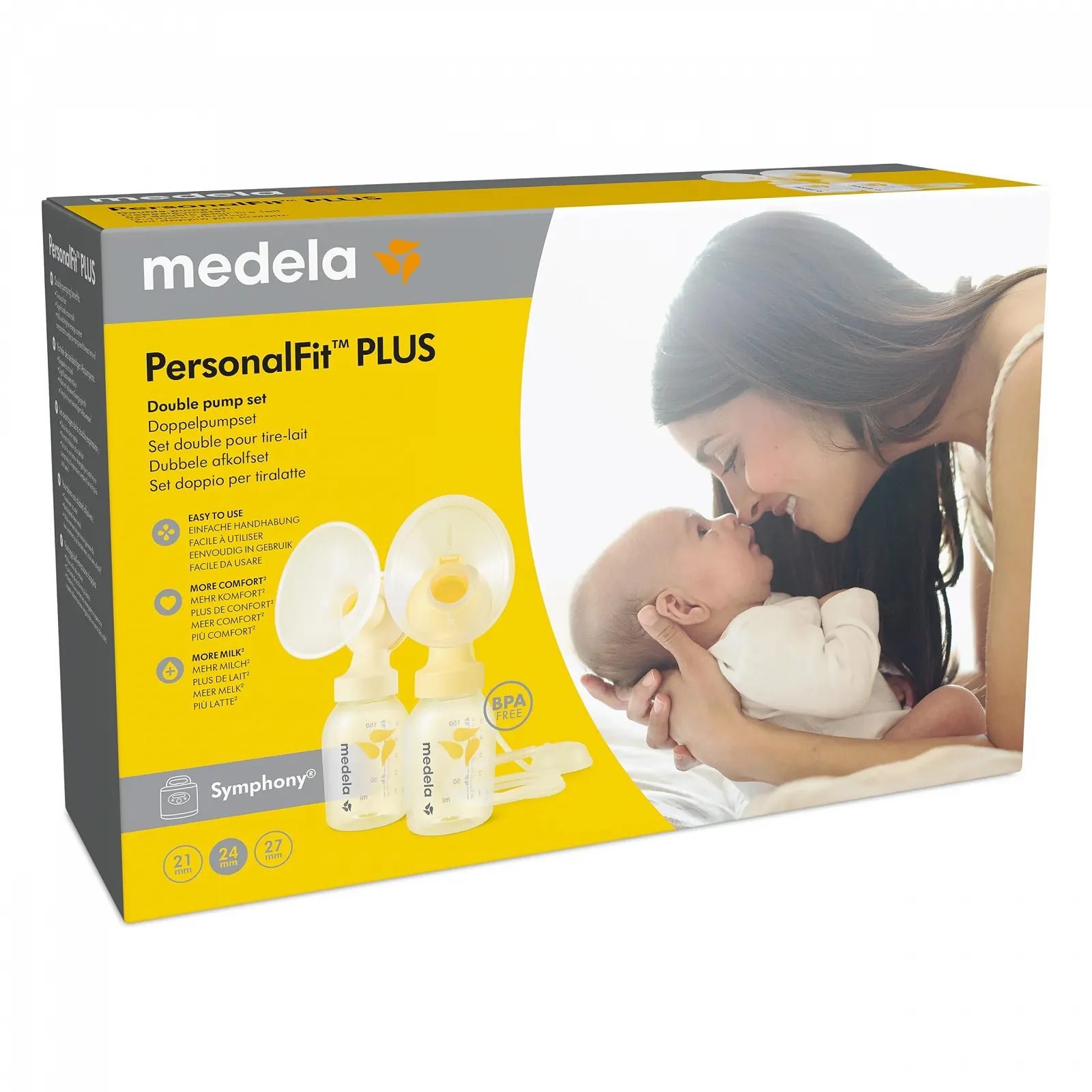 Комплект для сцеживания двойной Medela PersonalFit Plus для Symphony, размер M (24 мм), фото №1 Комплект для сцеживания двойной Medela PersonalFit Plus для Symphony, размер M (24 мм), фото №1