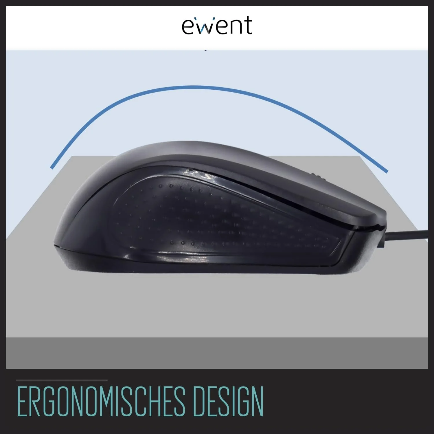 Мышь проводная USB оптическая 3 кнопки 1000 DPI эргономичный дизайн Ambidextrous черный, фото №7 Мышь проводная USB оптическая 3 кнопки 1000 DPI эргономичный дизайн Ambidextrous черный, фото №7
