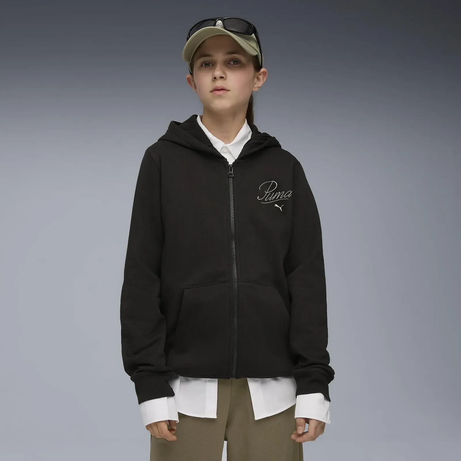 Толстовка на молнии PUMA ESS Script Full-Zip Hoodie FL G для мальчиков, фото №3 Толстовка на молнии PUMA ESS Script Full-Zip Hoodie FL G для мальчиков, фото №3