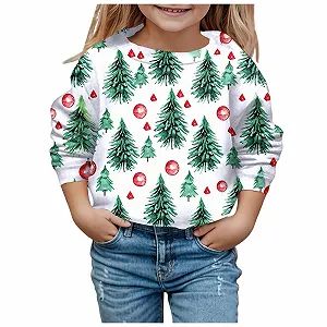 Джемпер Christmas для мальчиков 152, детская мода, рождественский милый принт, круглый вырез, длинный рукав, худи - Фото 1