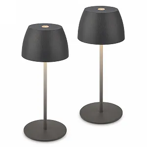 Настольная лампа BRILONER LED Wireless IP44 Набор 2 шт. 8 x 20 см Черный - Фото 1