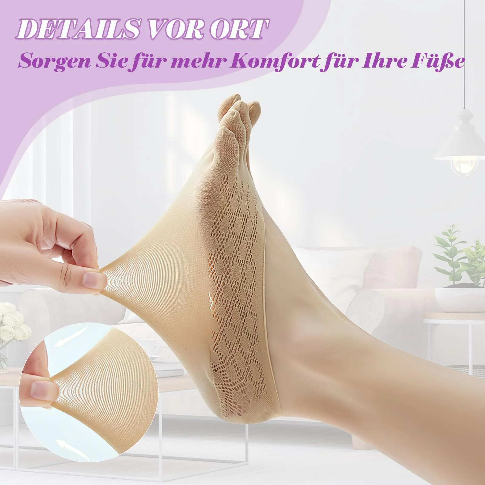 Шкарпетки з п'ятьма пальцями 34-39 Ice Silk, фото №5