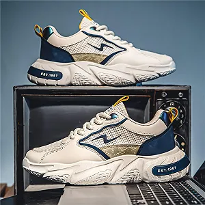 Чоловічі дихаючі спортивні кросівки CHICMARK Повсякденні кросівки на шнурівці для хайкінгу synthetic.ua - Фото 1