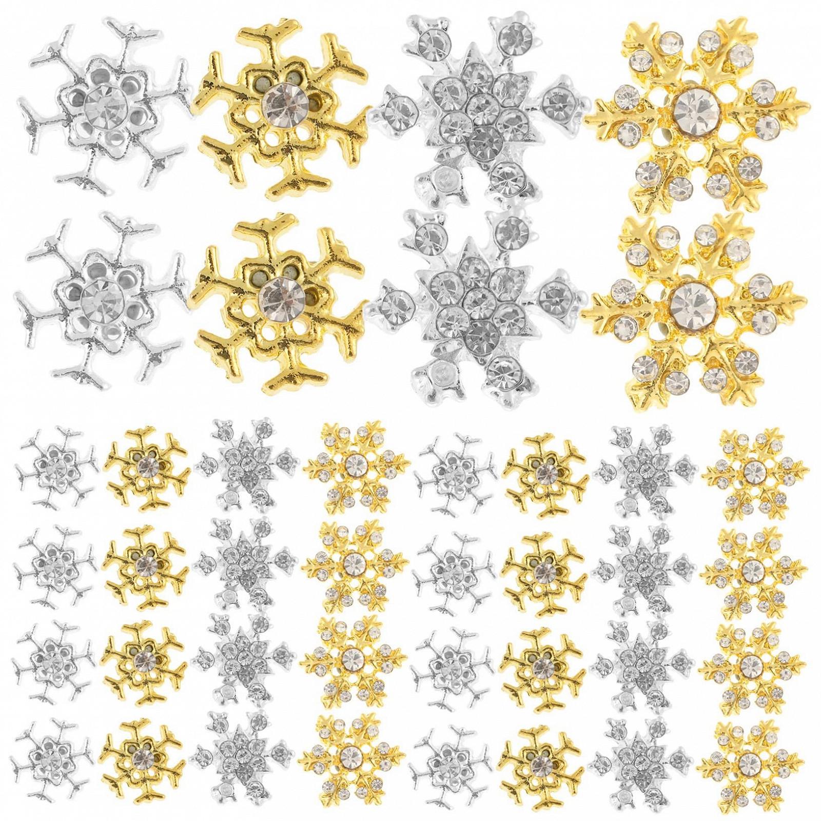 Украшение для ногтей Снежинка 40 шт., фото №1