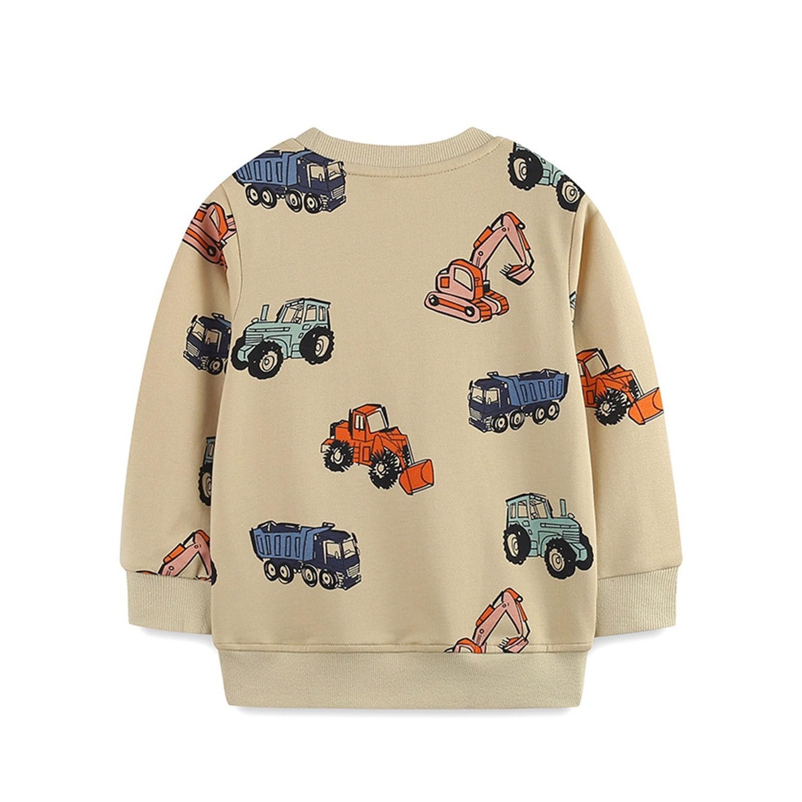 Світшот Generisch Модний з принтом автомобіля для хлопчиків з круглим вирізом, фото №2