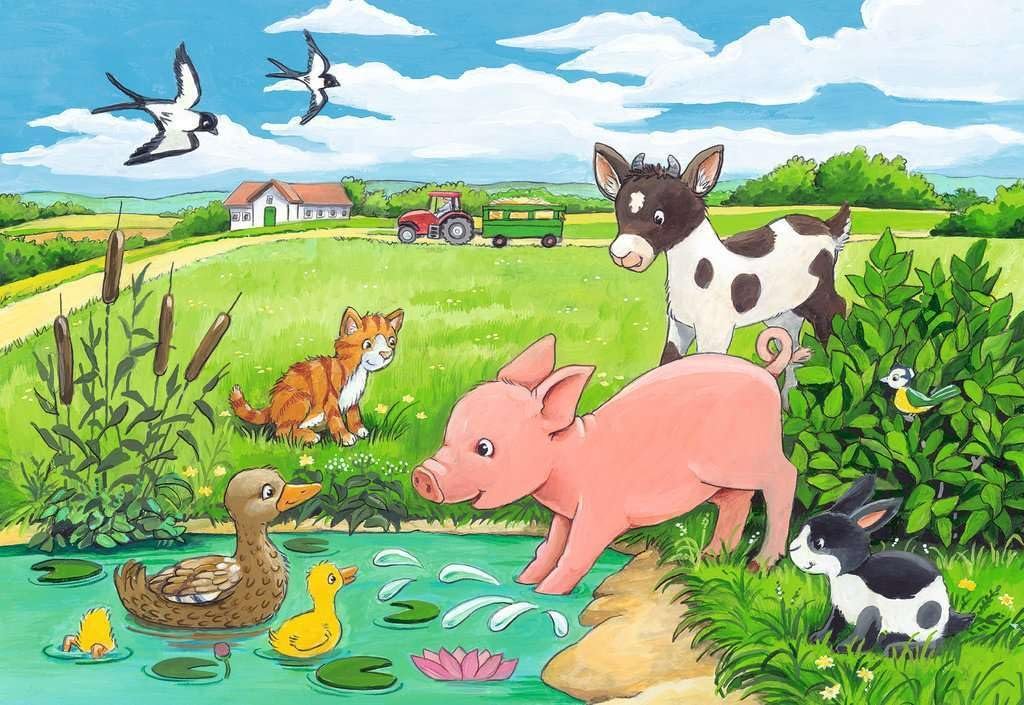 Пазл Ravensburger 07582 9 Baby Animals on The Farm 24 элемента, фото №3