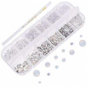 Прикраси для нігтів Healvian, 1 набір, коробка з різними елементами для творчого манікюру для особливих випадків - Фото 1