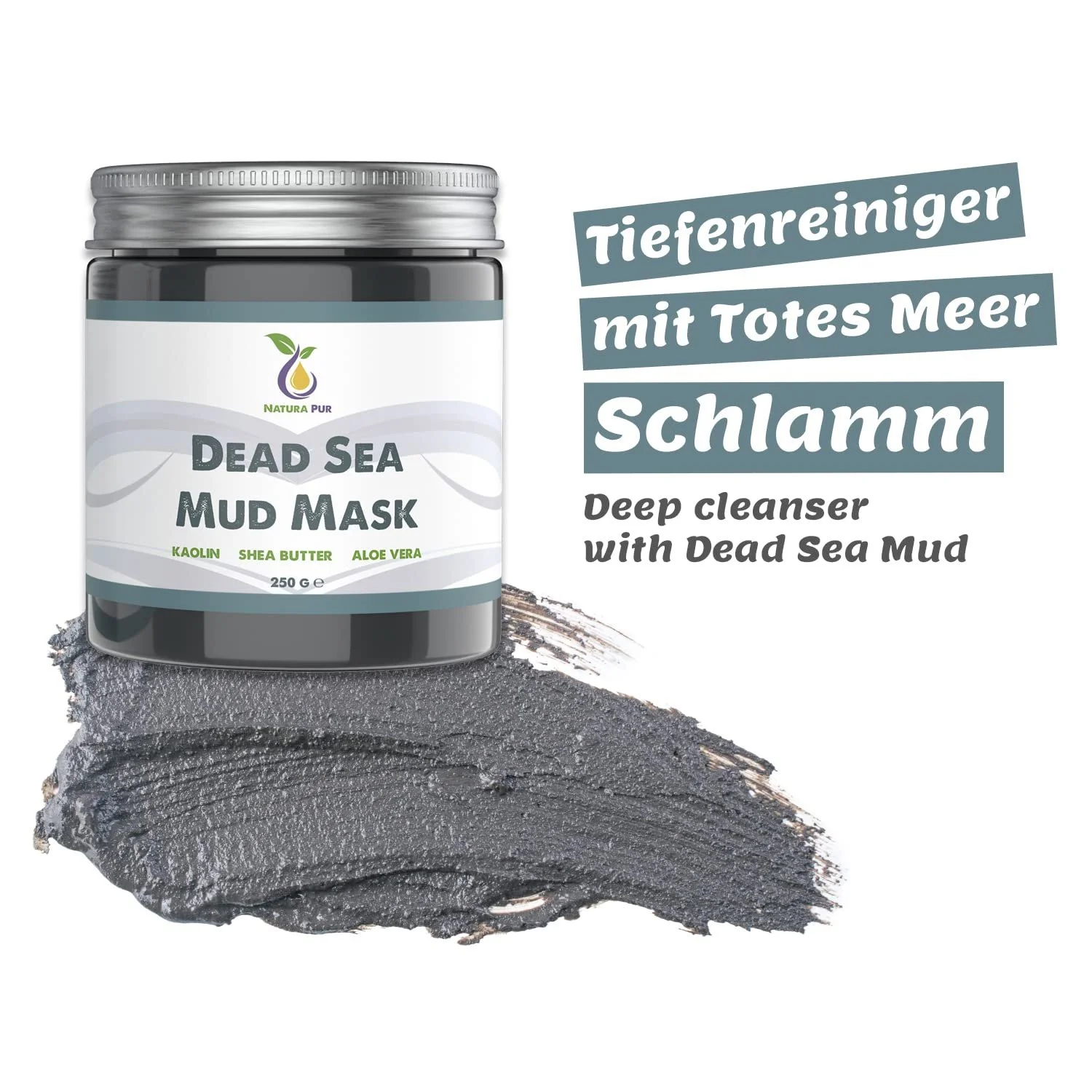 Маска для обличчя з Мертвого моря Vegan Natura Pur 250 г, фото №3