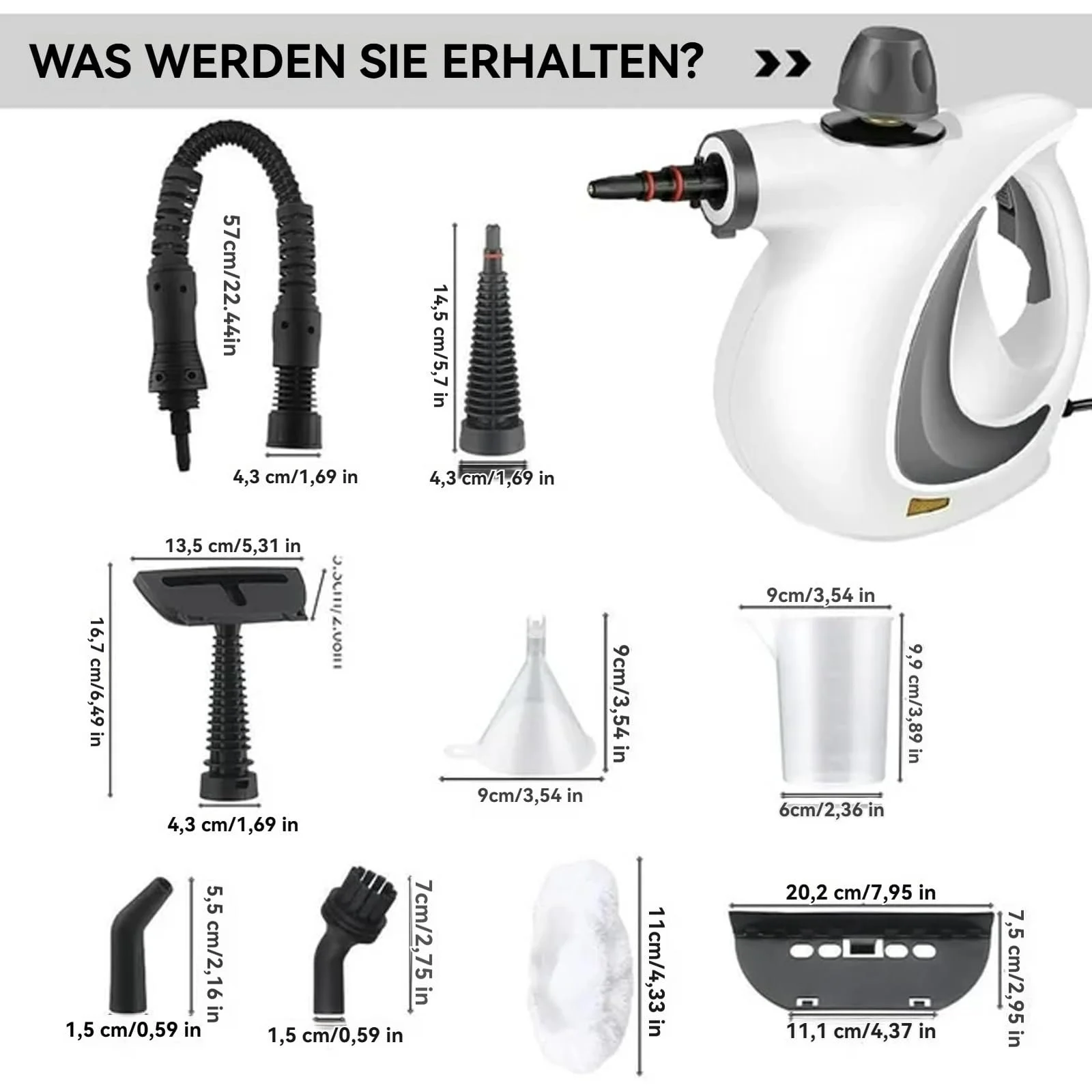 Пароочисник ручний Comdaliy 1050 Вт 3,2 бар червоний, фото №2