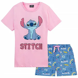 Піжама Disney Stitch Дитяча для дівчат, футболка та шорти, комплект для дітей та підлітків - Фото 1