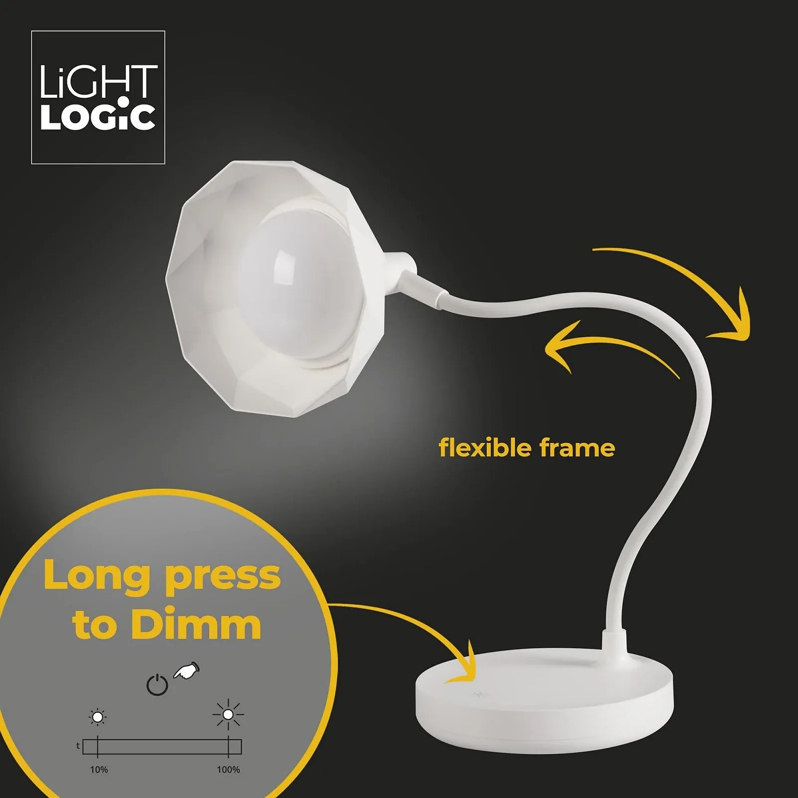 Настільна лампа LightLogic LL KITA DIM CCT LED Акумуляторна, фото №4