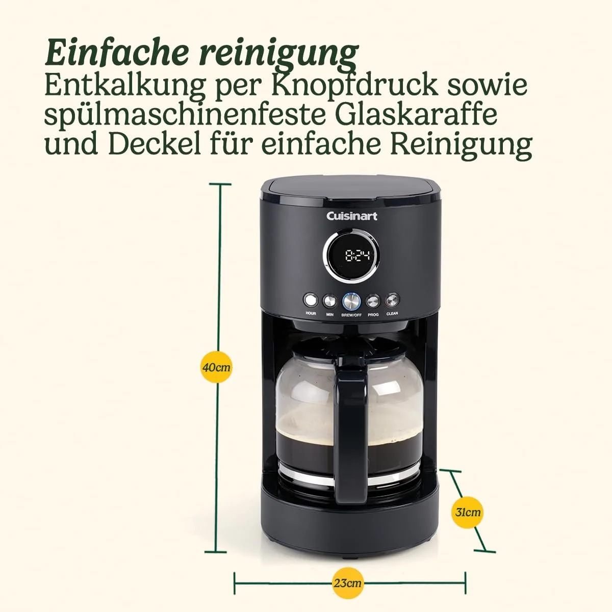Капельная кофеварка Cuisinart 1.8 л 12 чашек Таймер Черная, фото №6