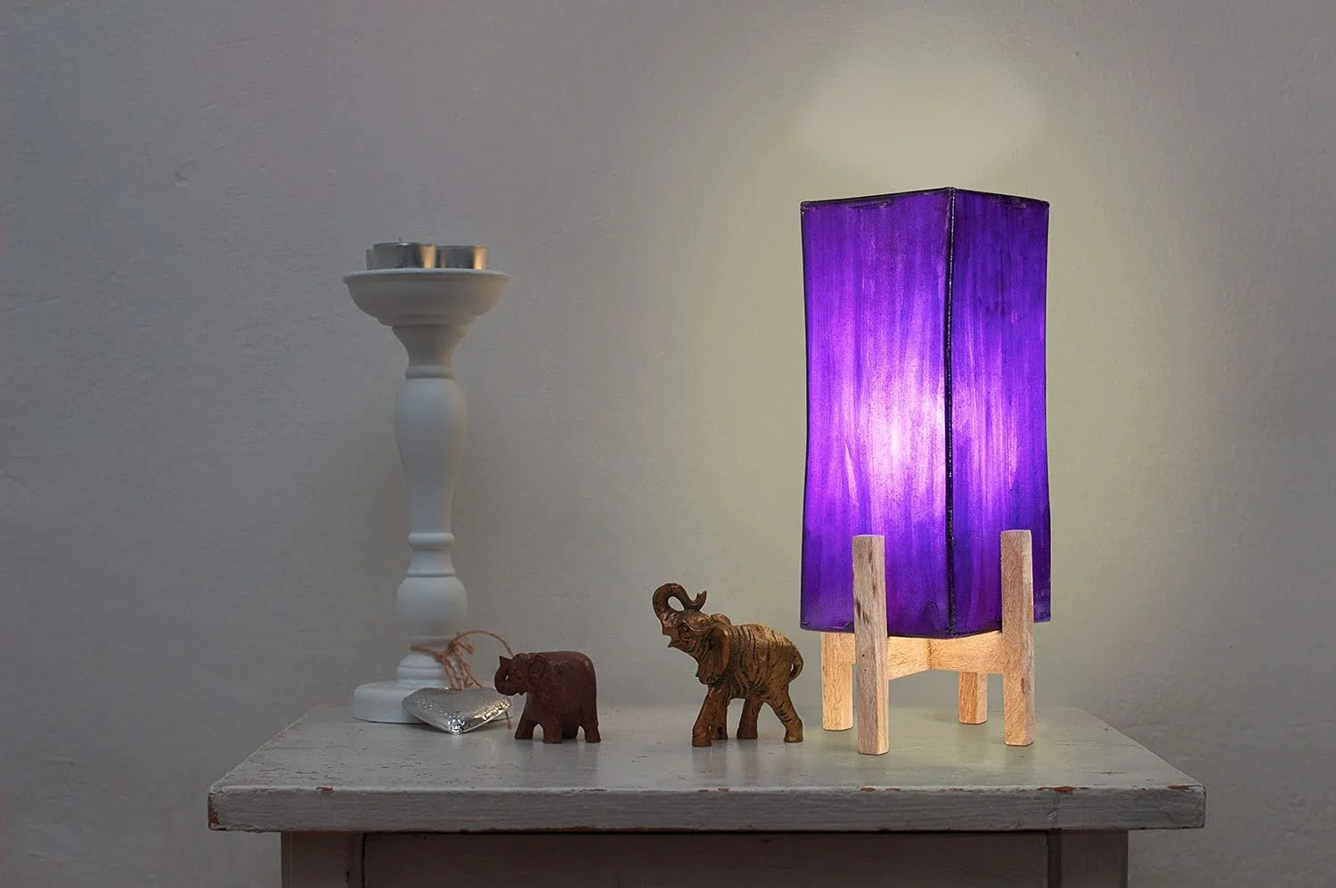 Настільна лампа Marrakesch Orient & Mediterran Interior Janka Шкіра Фіолетовий, фото №3