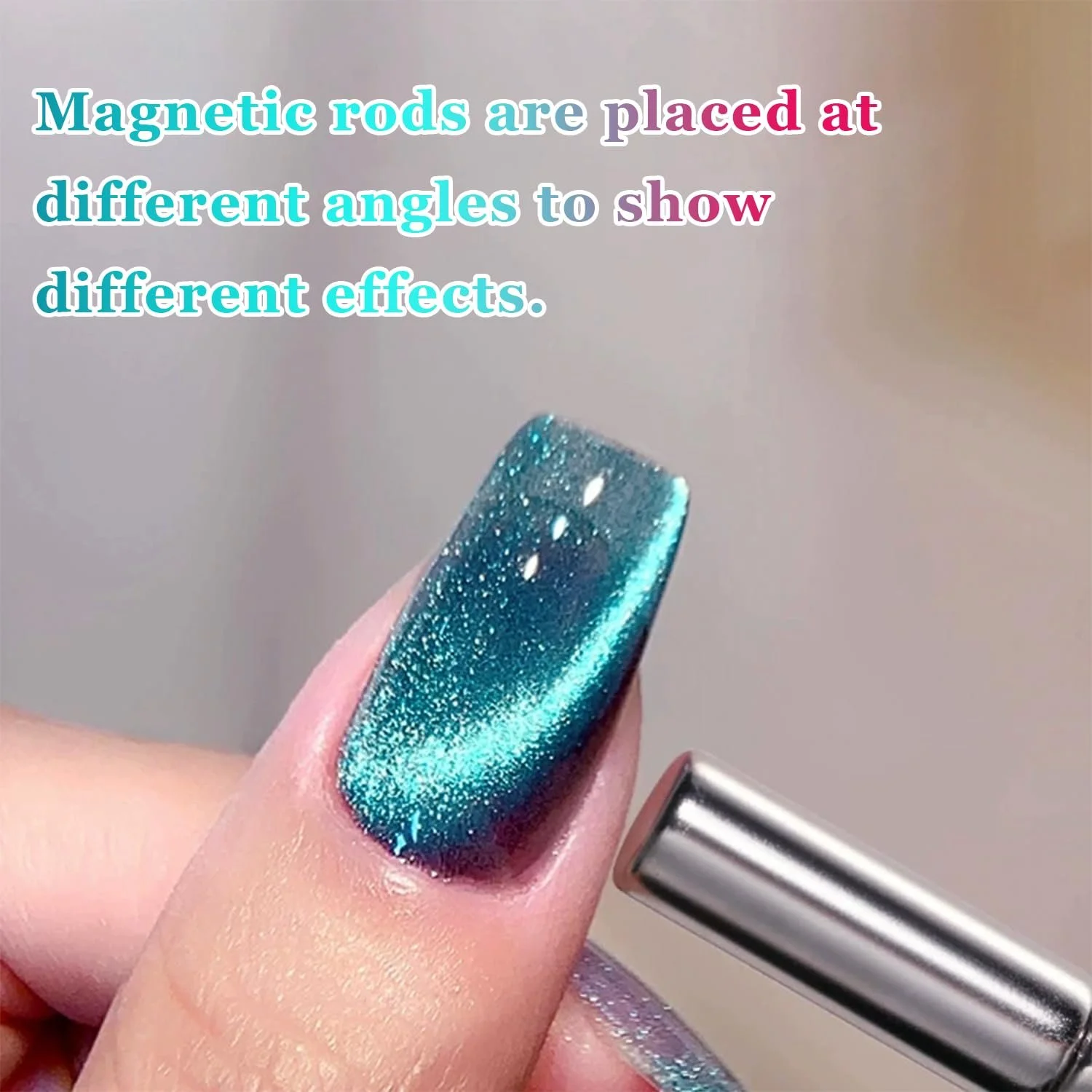 Гель-лак Блискучий Кіт Мерехтливий Морський Блакитний, фото №2