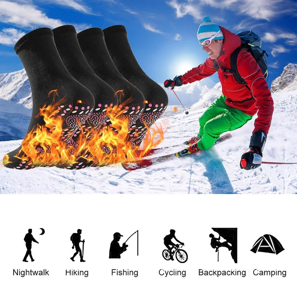 Шкарпетки з підігрівом Turmalin Magnetsocken для жінок та чоловіків, фото №4