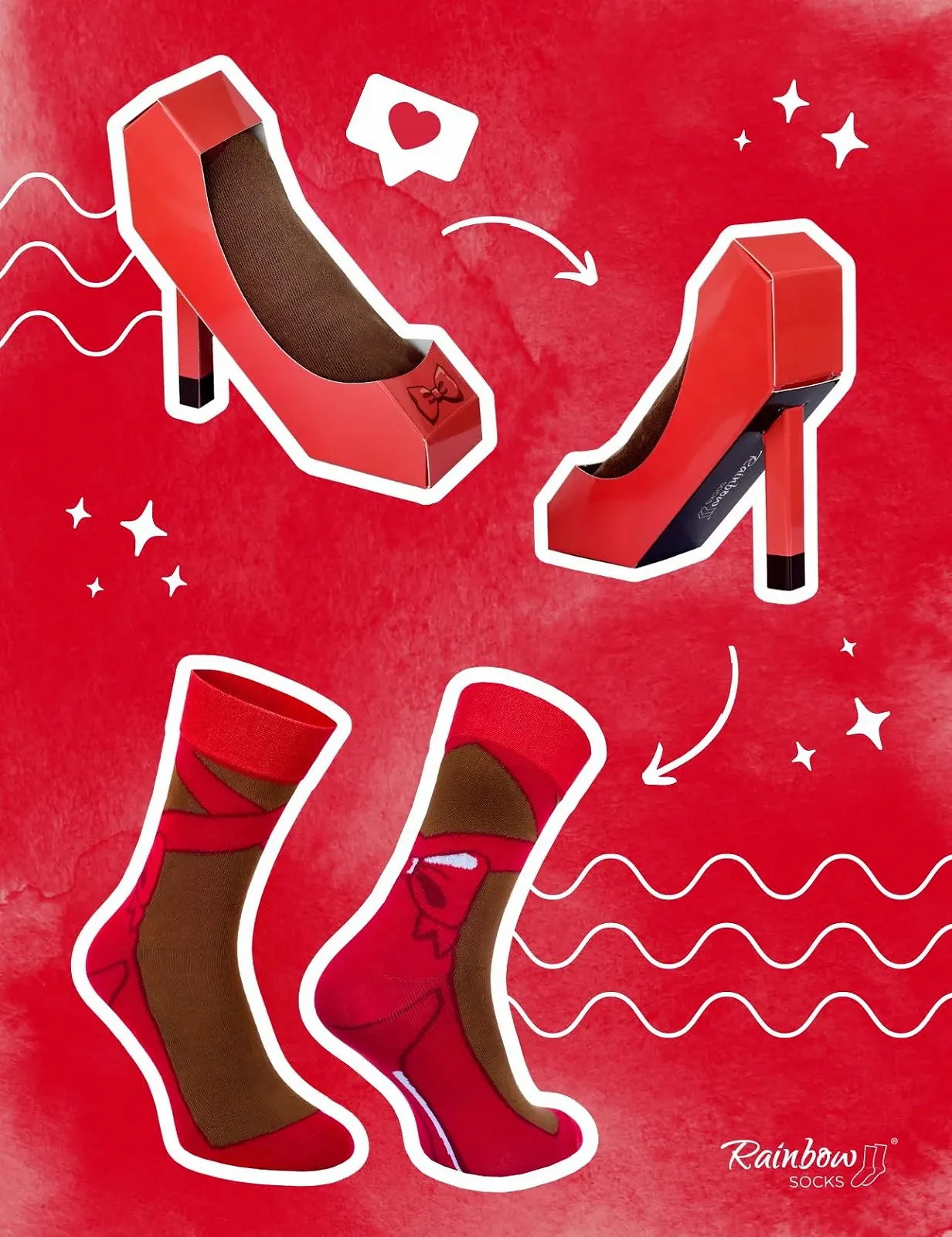 Шкарпетки Rainbow Socks Стилетто Box - Жіночі - 1 пара, фото №2 Шкарпетки Rainbow Socks Стилетто Box - Жіночі - 1 пара, фото №2