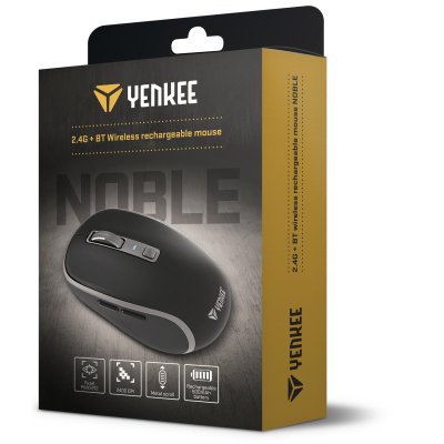 Мышка YENKEE YMS 2085BK Noble Wireless/Bluetooth Black (45019713), фото №7 Мышка YENKEE YMS 2085BK Noble Wireless/Bluetooth Black (45019713), фото №7
