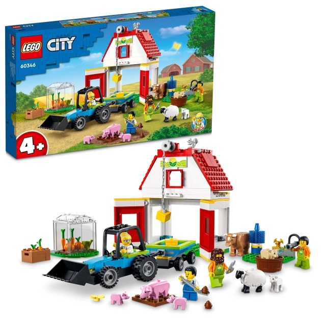 Конструктор игровой City Farm Ферма и амбар с животными 60346 230 деталей, фото №1 Конструктор игровой City Farm Ферма и амбар с животными 60346 230 деталей, фото №1
