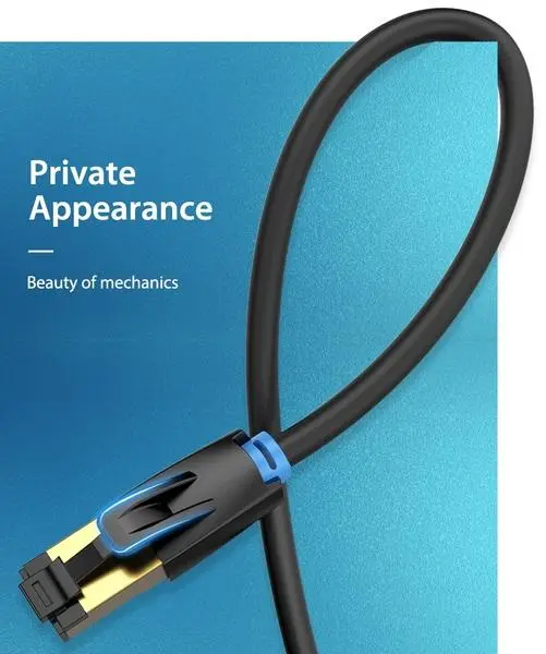 Патч-корд Vention CAT 8 SFTP Ethernet 2 m Black IKABH, фото №7