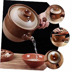 Глиняный горшок Ciieeo китайский жаростойкий малый с эргономичной ручкой synthetic.ua - Фото 1