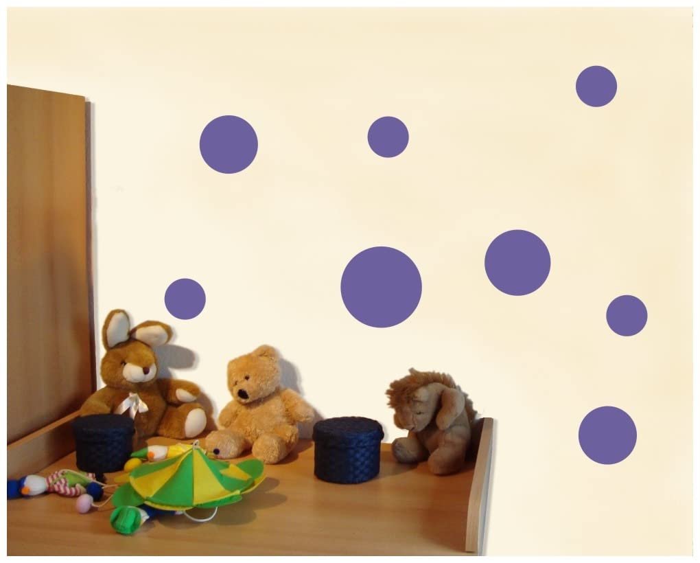 Настінна наклейка Набір кіл 23 штуки Точки Чорний, фото №3